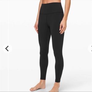 Lululemon Wunder Under" Hi-Rise Tight Full on Luon- Black-Good Condition